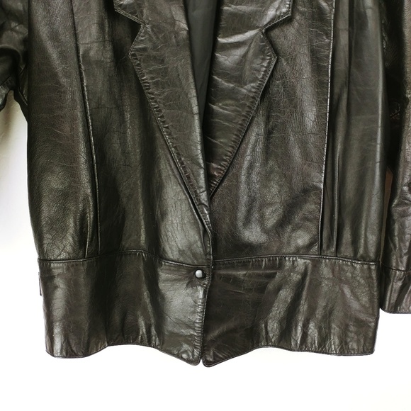 Vintage Wilson's Black Leather coat Rad - Picture 2 of 8